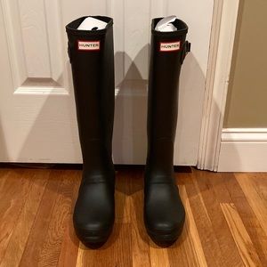 Hunter Black Tall Boots Size 9